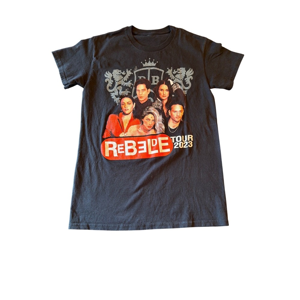 Rebelde Tour 2023 Concert T Shirt Black Graphic Tee Men's Adult